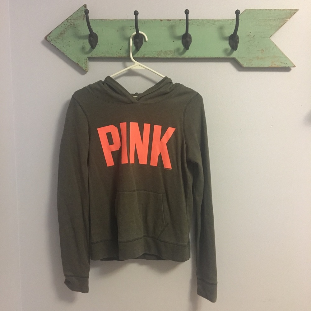 Classic gray pink hoddie , size small